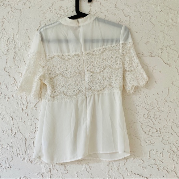 WAYF White Lace Top Sz Small - Picture 4 of 4